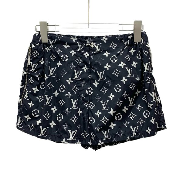 Louis Vuitton Pants - Louis Vuitton Black monogram logo printed casual shorts